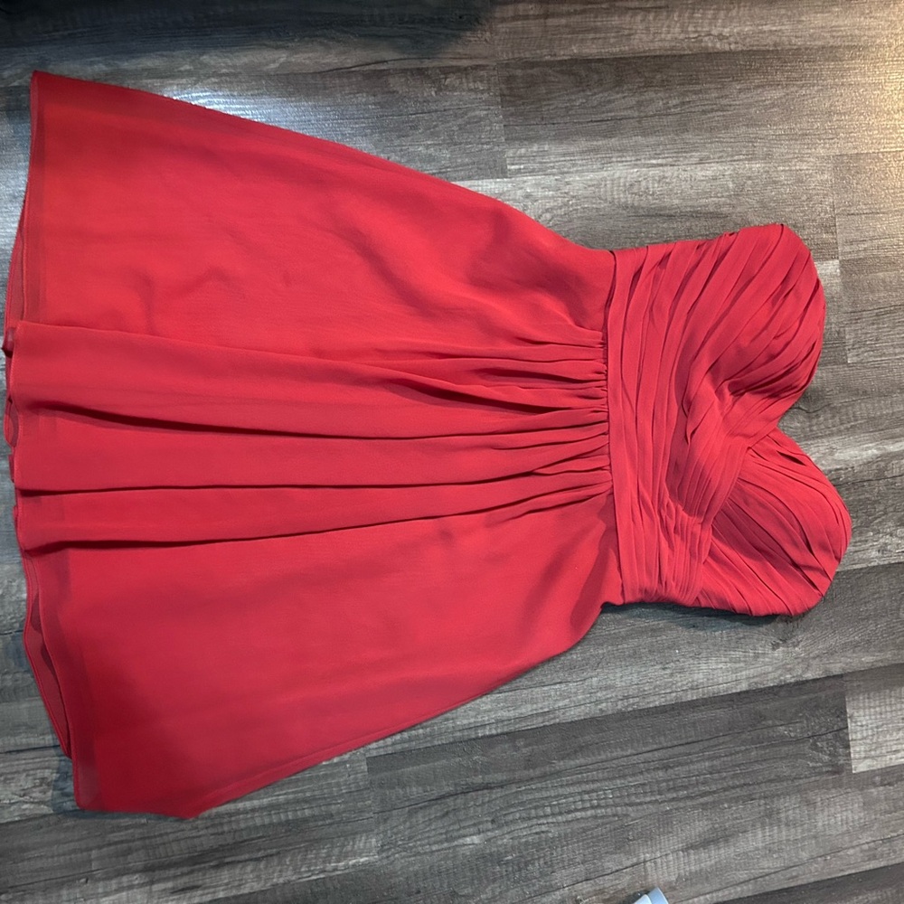 Strapless Red Dress by Bill Levkoff